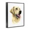 Stupell Industries Labrador Retriever Energetic Portrait Expression Canine Pet Painting Framed Giclee Design By Grace Popp